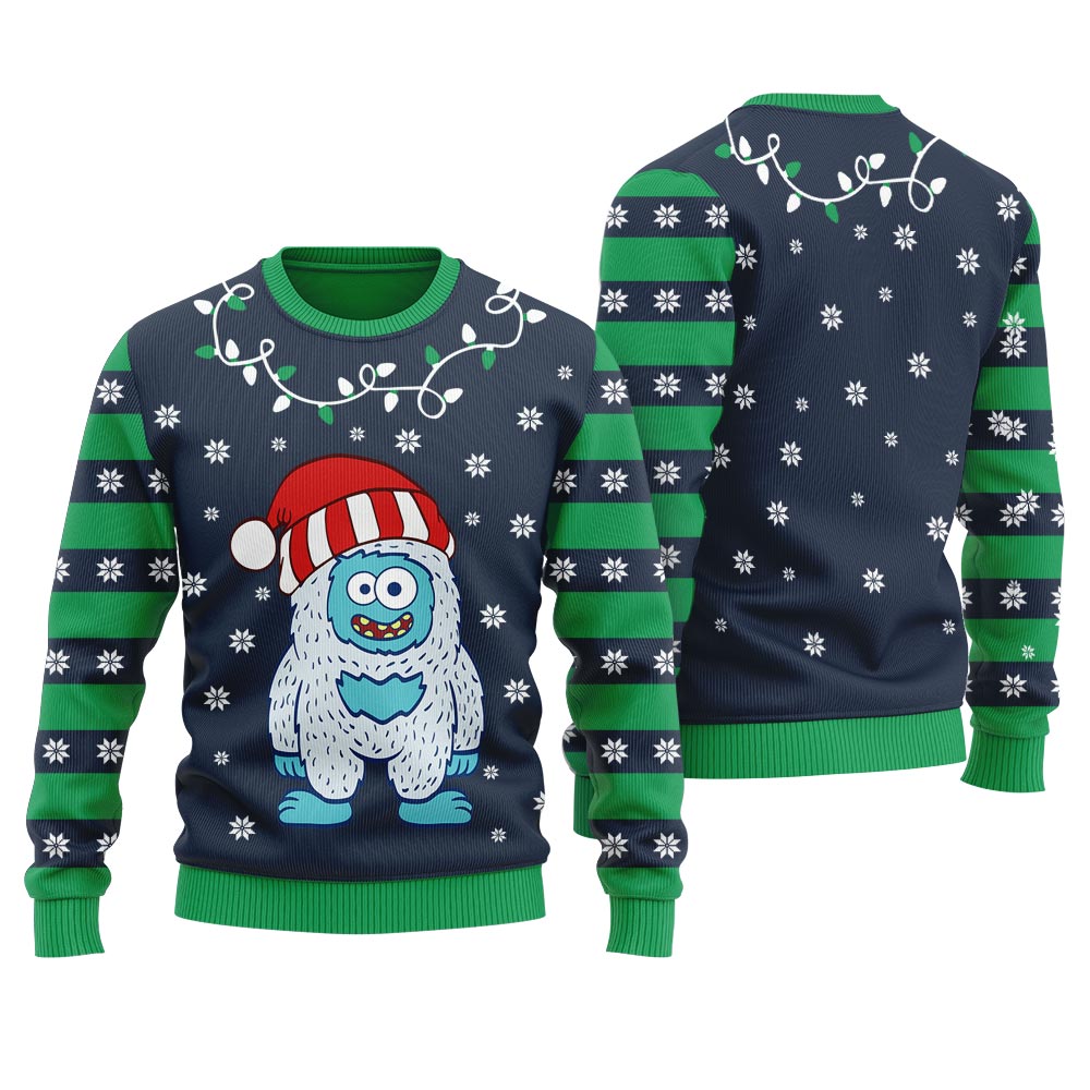 Funny Yeti Womens Ugly Christmas Sweater