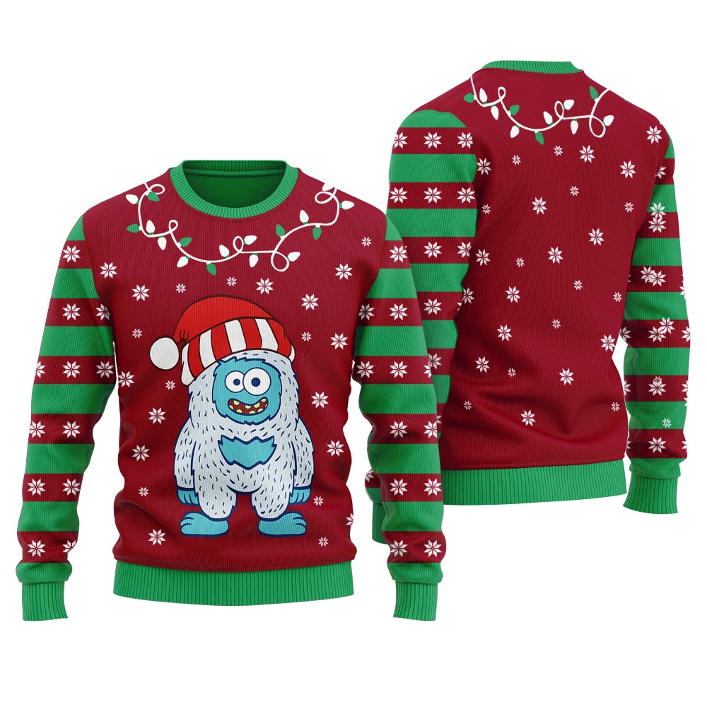 Funny Yeti Womens Ugly Christmas Sweater