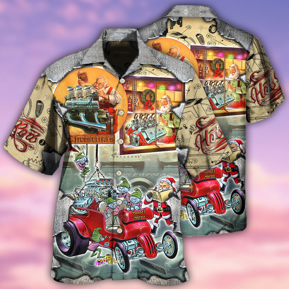 Hot Rod Merry Christmas Night - Hawaiian Shirt 