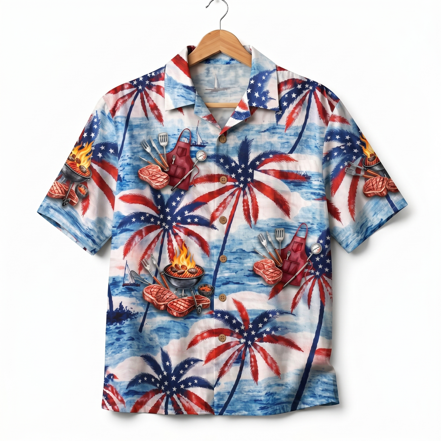 Grill Master America 4th July 250 Years Anniversary Premium Unisex Hawaiian Shirt For Men and Women