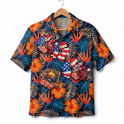 Grill Master America 4th July 250 Years Anniversary Premium Unisex Hawaiian Shirt For Men and Women