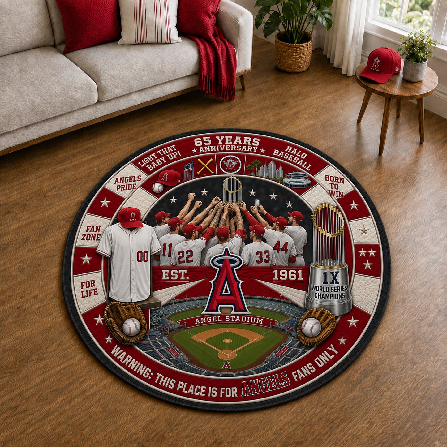Alfombra personalizada de bienvenida premium de equipo de la MLB – Felpudo de béisbol personalizado