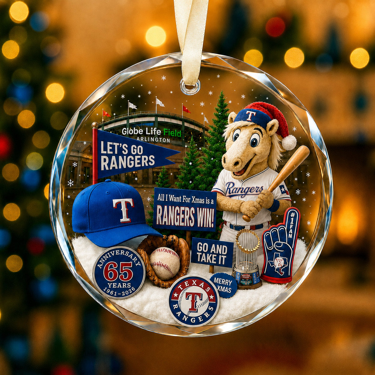 All Baseball Teams Christmas Glass Ornament  With Red Gift Box | 5to9vibe