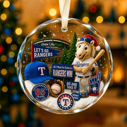 All Baseball Teams Christmas Glass Ornament  With Red Gift Box | 5to9vibe