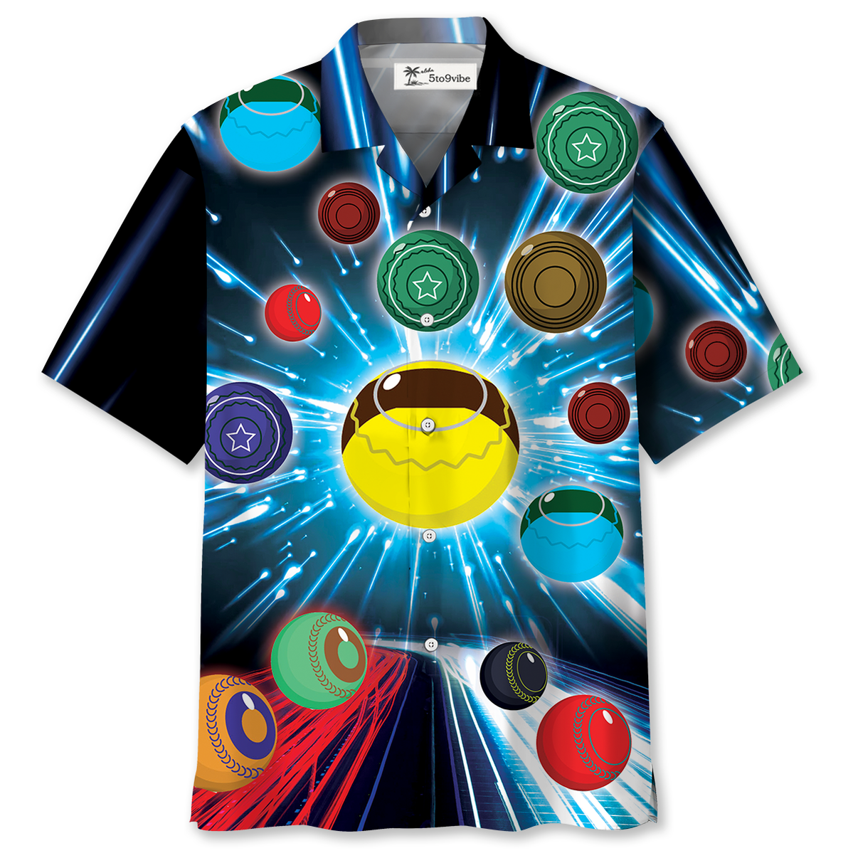 Neon Galaxy Lawn Bowl Hawaiian Shirt