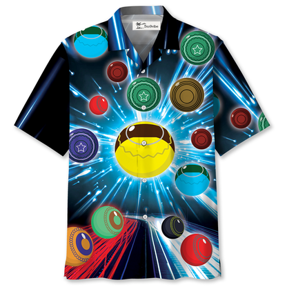 Neon Galaxy Lawn Bowl Hawaiian Shirt
