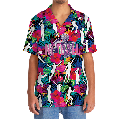 Colorful Netball Tropical Hawaiian Shirt
