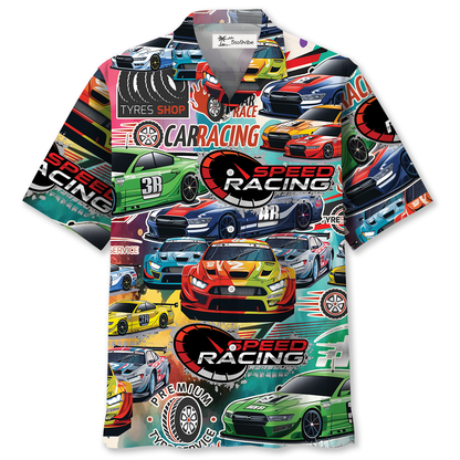 Drift Car Racing Hawaiian Shirt