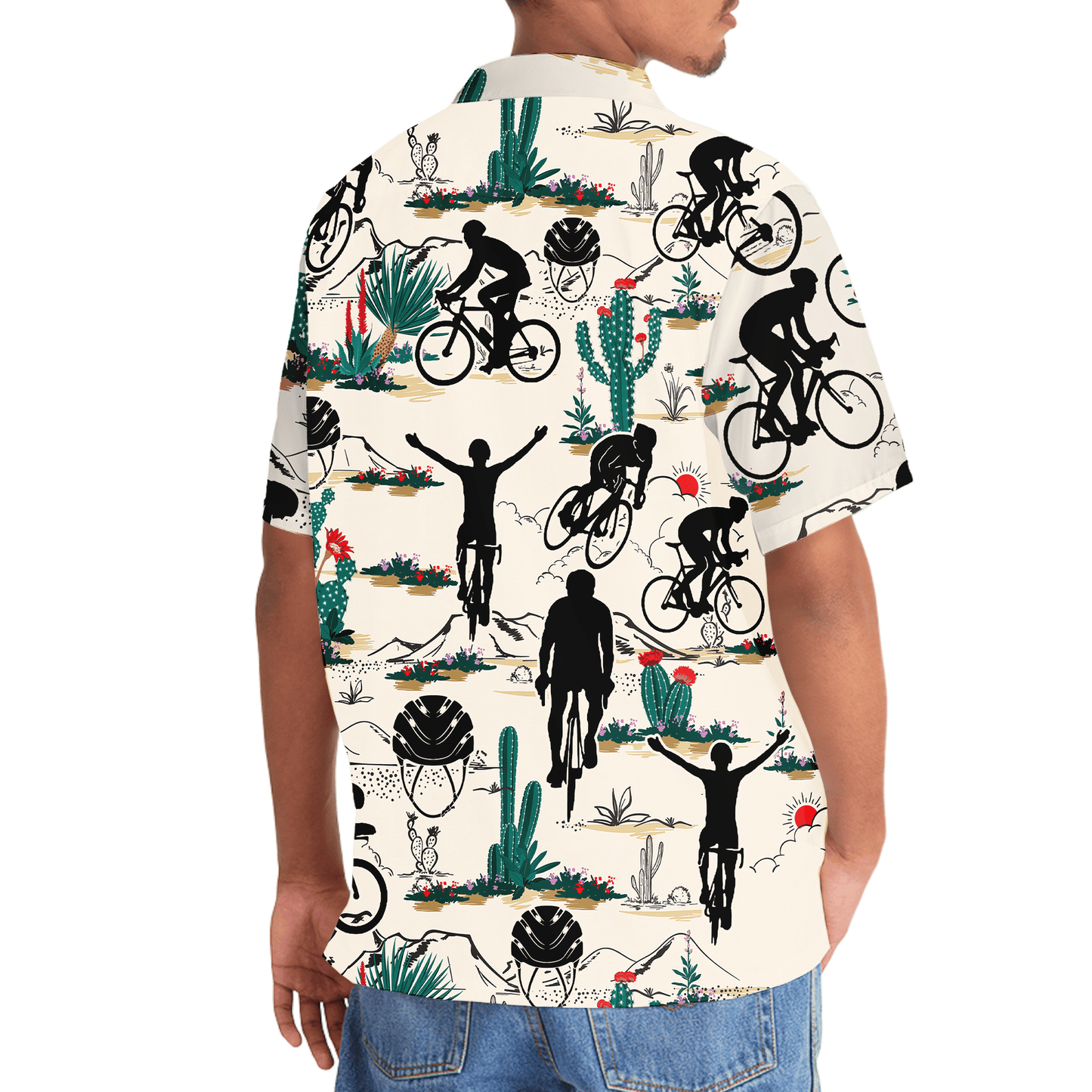 Desert Gravel Cycling Hawaiian Shirt