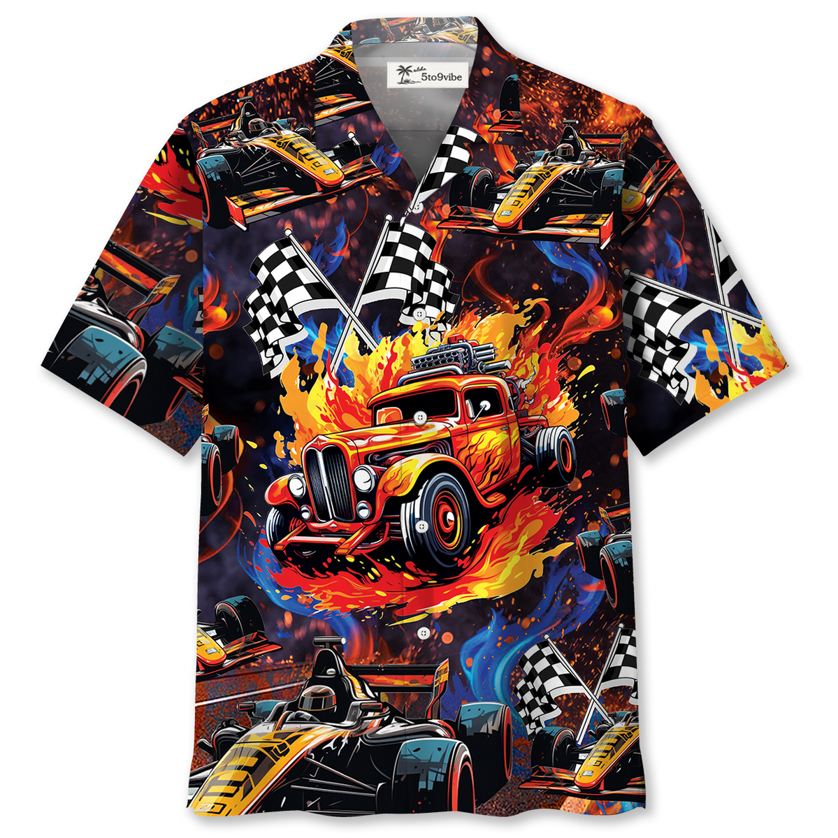 Drag Racing Hot Rod Motorsport Hawaiian Shirt