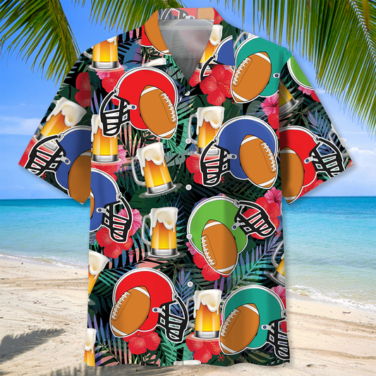 Rugby Beer Tropical Hawaiian Shirt