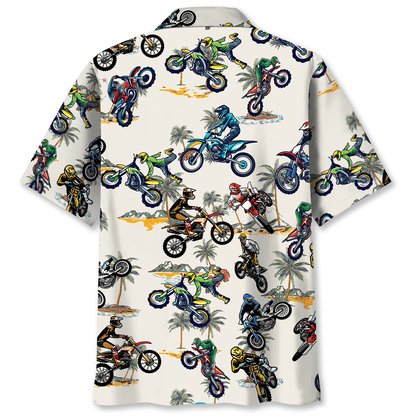 Tropical Dirt Bike Racing Hawaiian Shirt