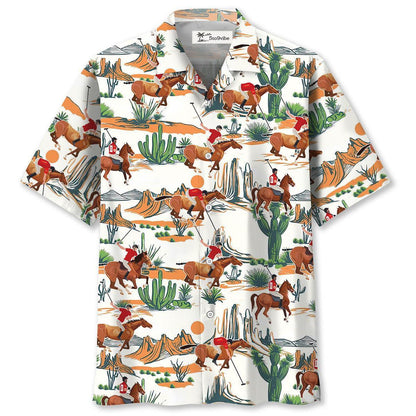 Desert Horse Polo Sport Hawaiian Shirt