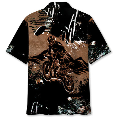 Dirt Bike Dark Mountain Hawaiian Shirt