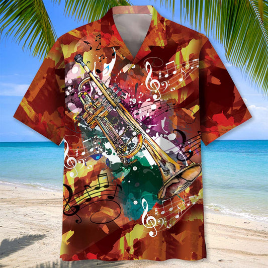 Trumpet Art Hawaiian Shirt