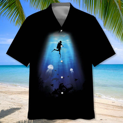 Scuba Diving Light Hawaiian Shirt
