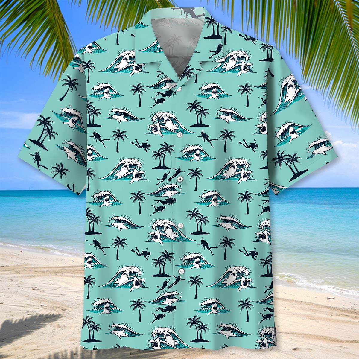 Scuba Diving Island Hawaiian Shirt