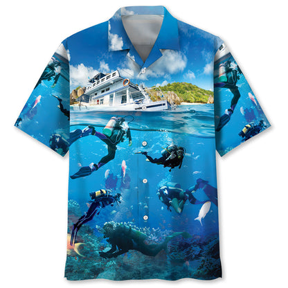 Scuba Diving Cruise Vacation Hawaiian Shirt