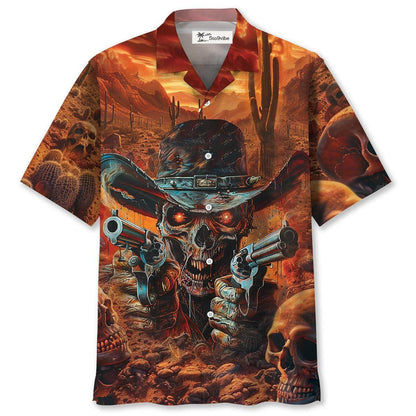 Cowboy Skull Chefiff Hawaiian Shirt