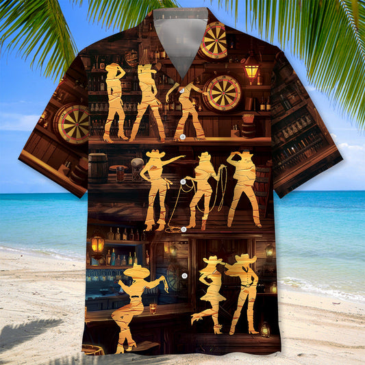 Cowboy Cowgirl Bar Hawaiian Shirt