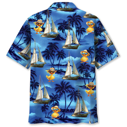 Duck Sailboat Vintage Hawaiian Shirt