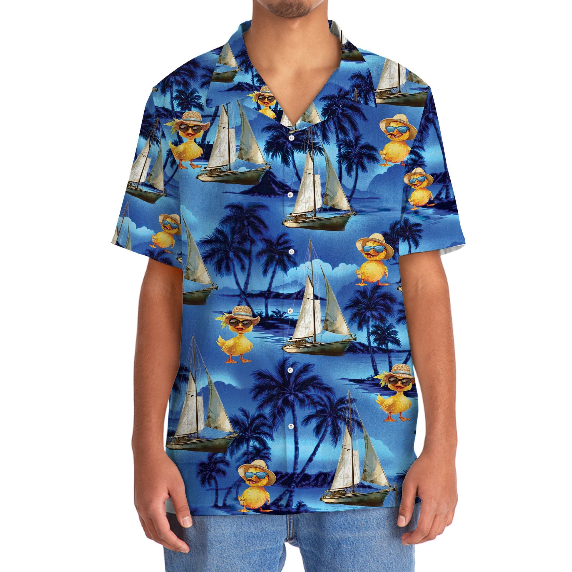 Duck Sailboat Vintage Hawaiian Shirt