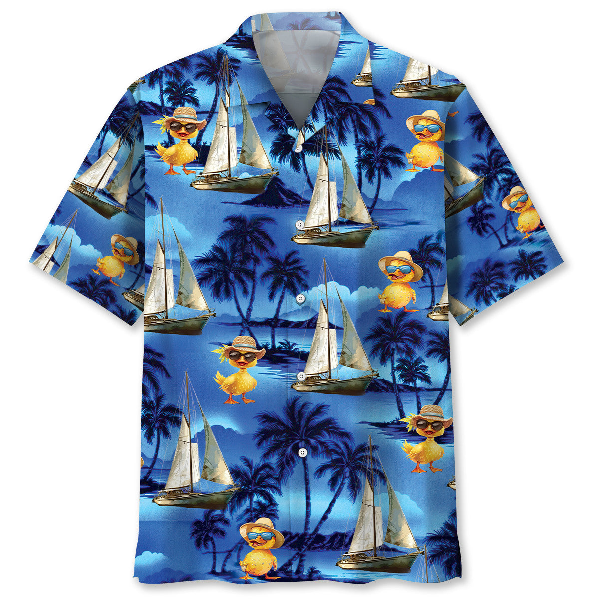 Duck Sailboat Vintage Hawaiian Shirt