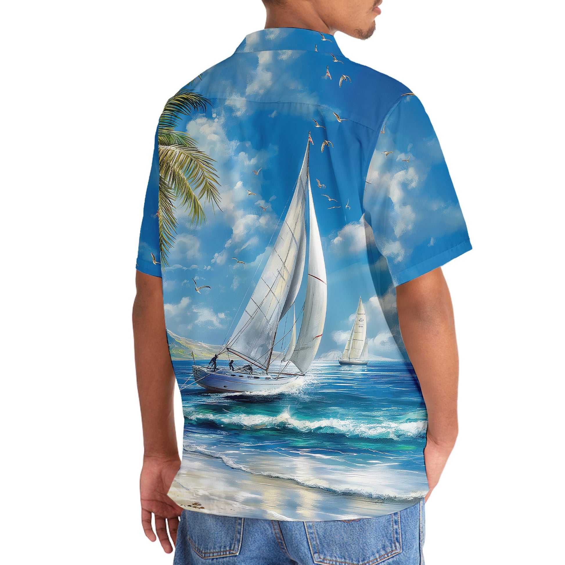Tranquil Sailboat Vintage Hawaiian Shirt