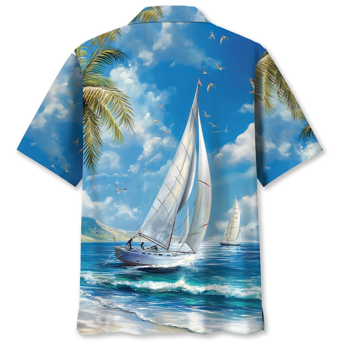 Tranquil Sailboat Vintage Hawaiian Shirt