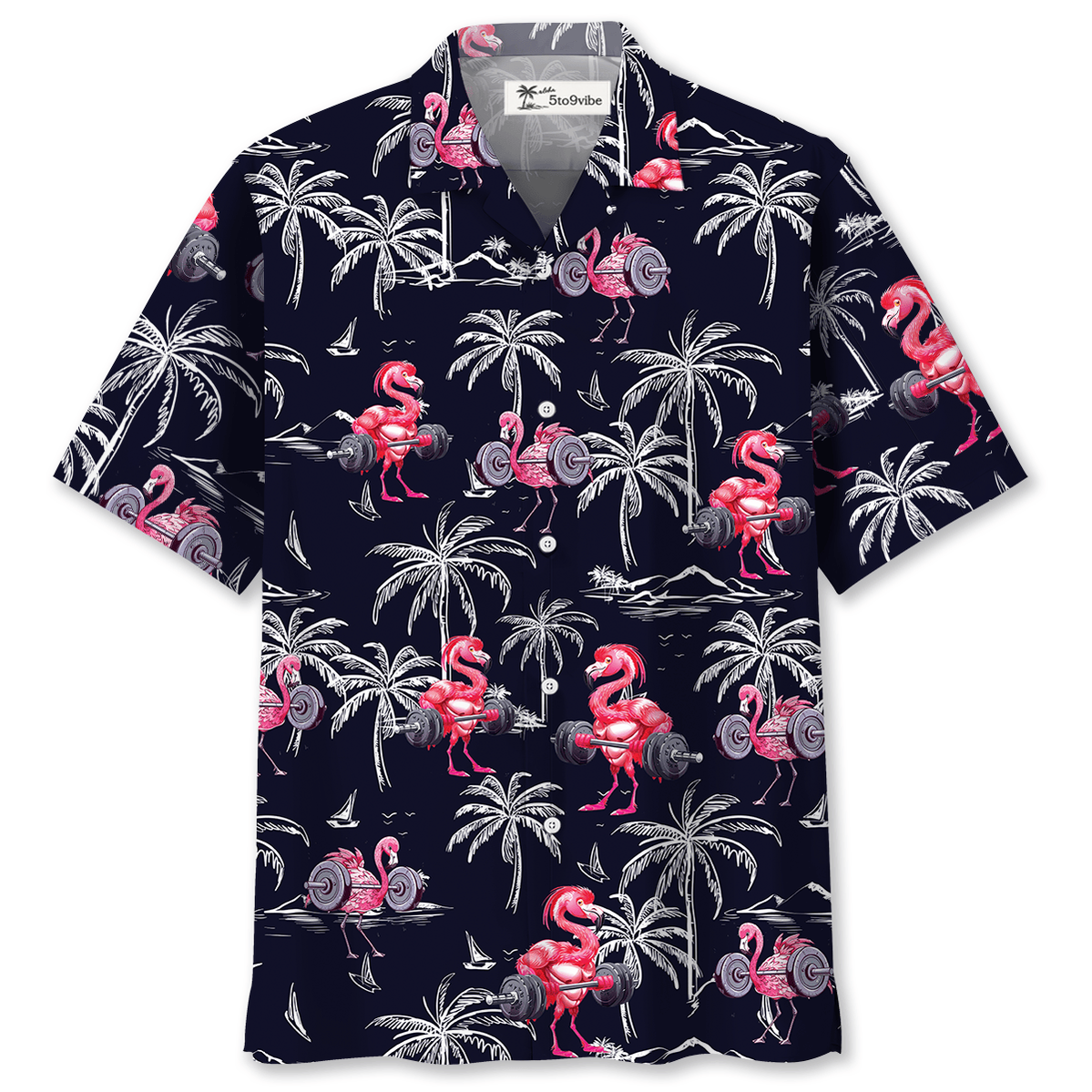 Funny Flamingo Gym Hawaiian Shirt