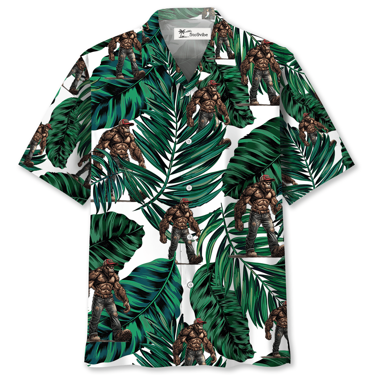 Trucker Bigfoot Hawaiian Shirt