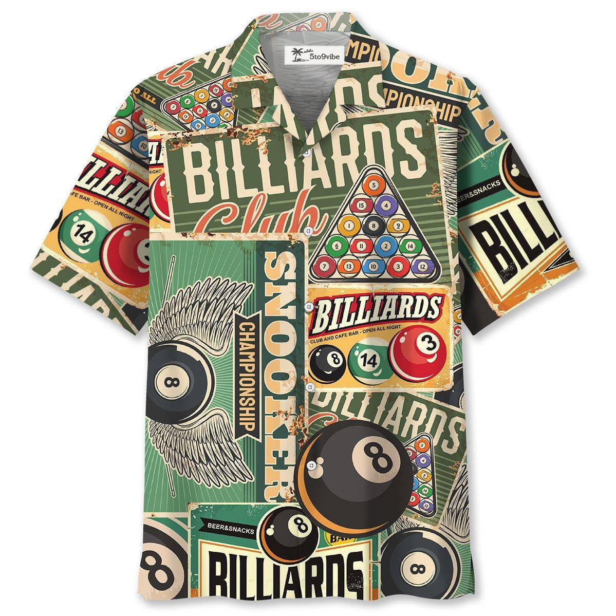 Retro Billiard Hawaiian Shirt