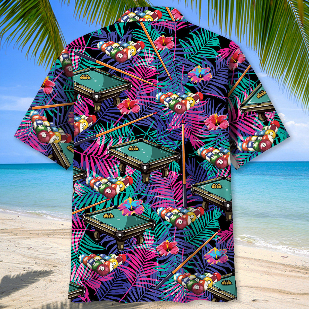 Billiard Tropical Purple Hawaiian Shirt