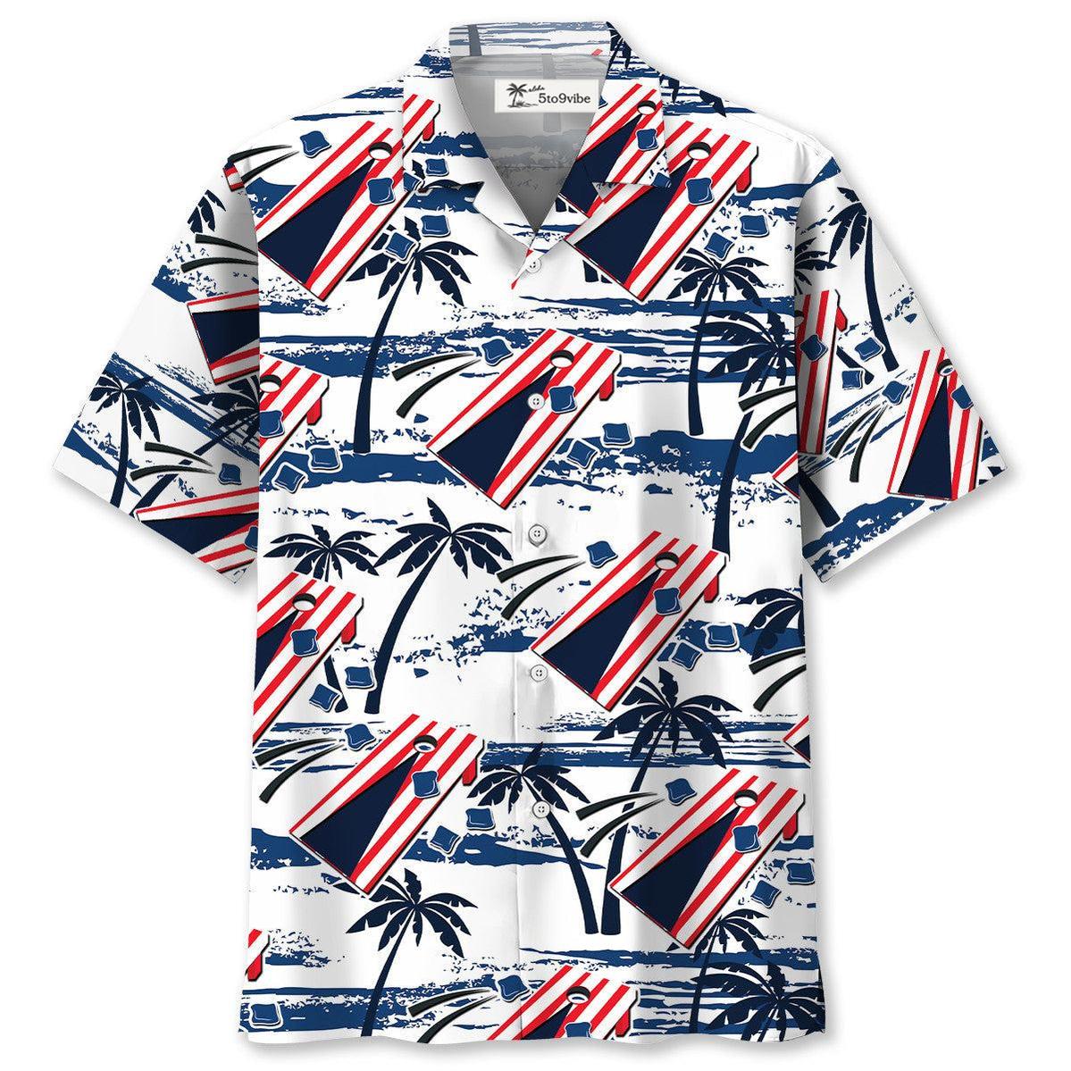 Cornhole American Beach Hawaiian Shirt