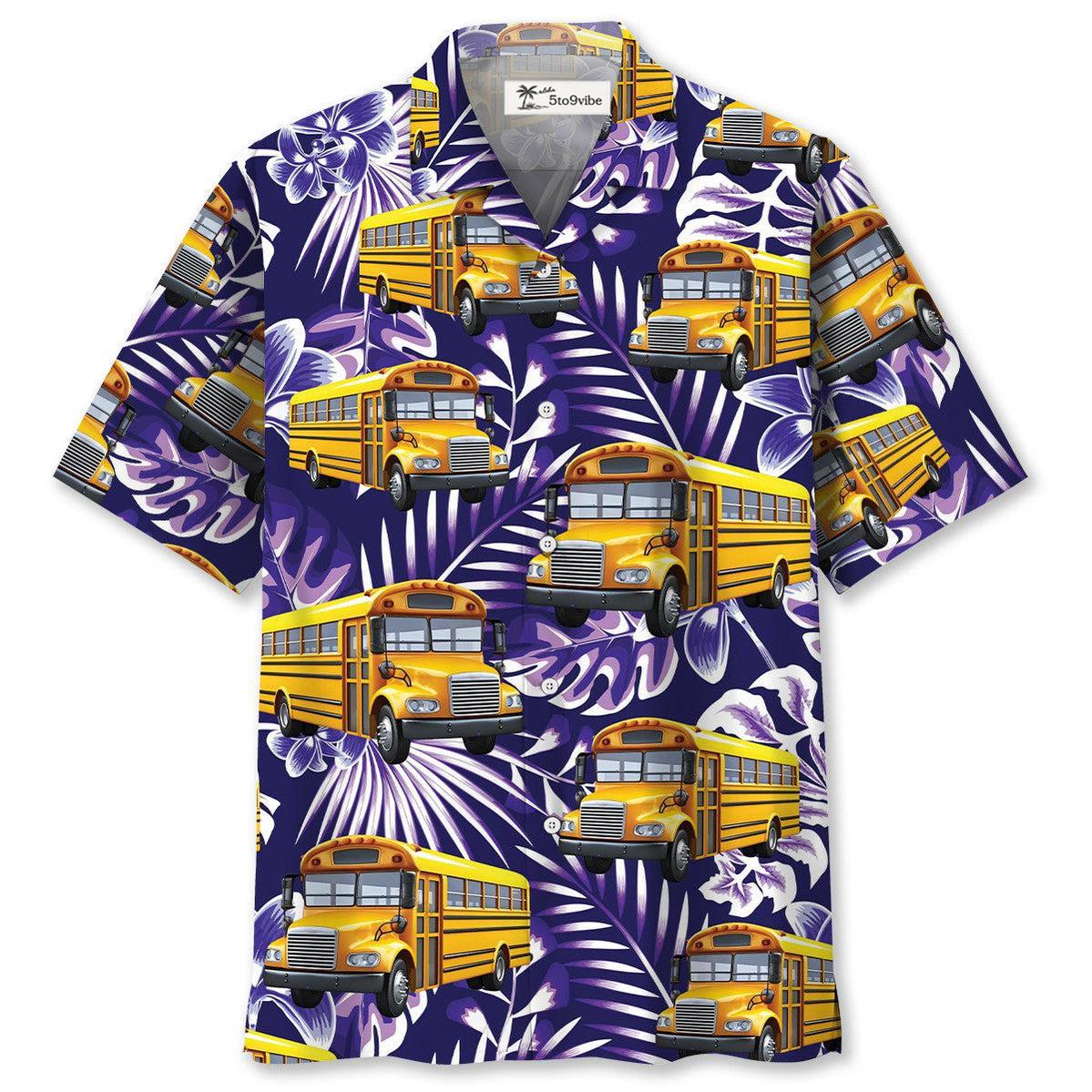 Tropical School Bus Hawaiian Shirt