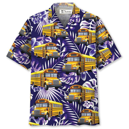 Tropical School Bus Hawaiian Shirt