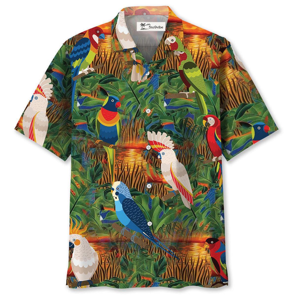 Parrot Sunset Marsh Hawaiian Shirt