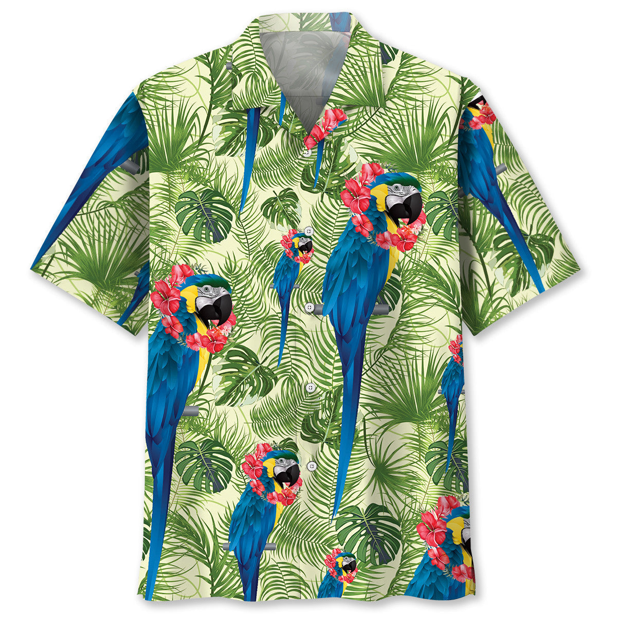 Blue Parrot Tropical Hawaiian Shirt