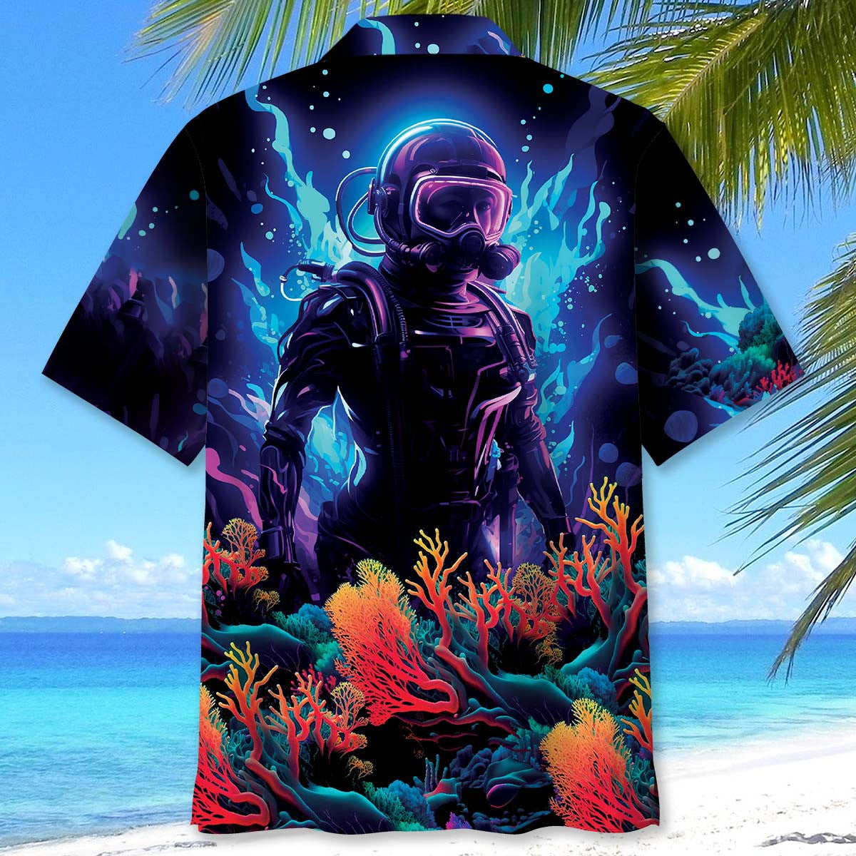 Scuba Diving Art Hawaiian Shirt