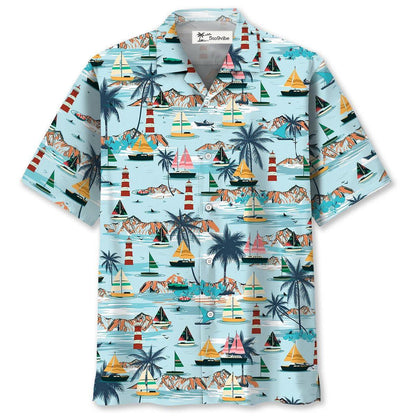 Sailboat Tropical Hawaiian Shirt