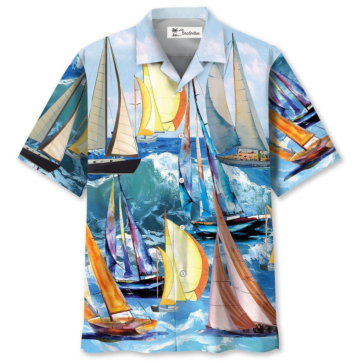 Vintage Sailboat Hawaiian Shirt