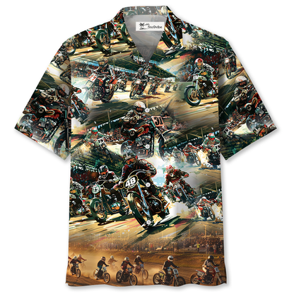 Flat Bike Racing Hawaiian Shirt