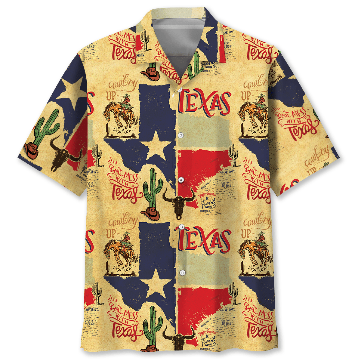 Don't Mess With Texas Cowboy Hawaiian Shirt