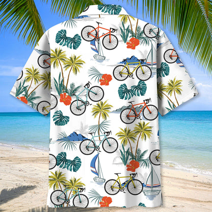 Tropical Cycling Hawaiian Shirt Men