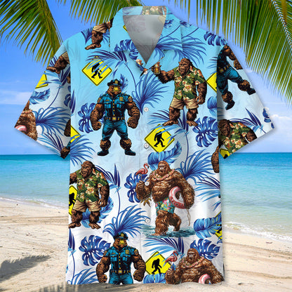 Bigfoot Crossing Hawaiian Shirt