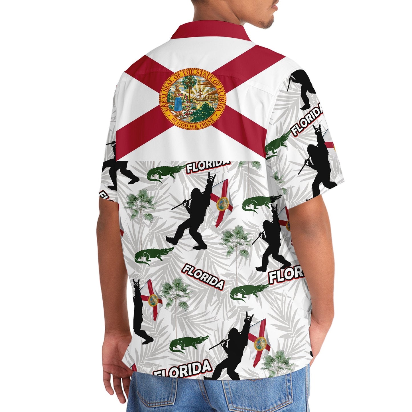 Florida Proud Bigfoot Hawaiian Shirt