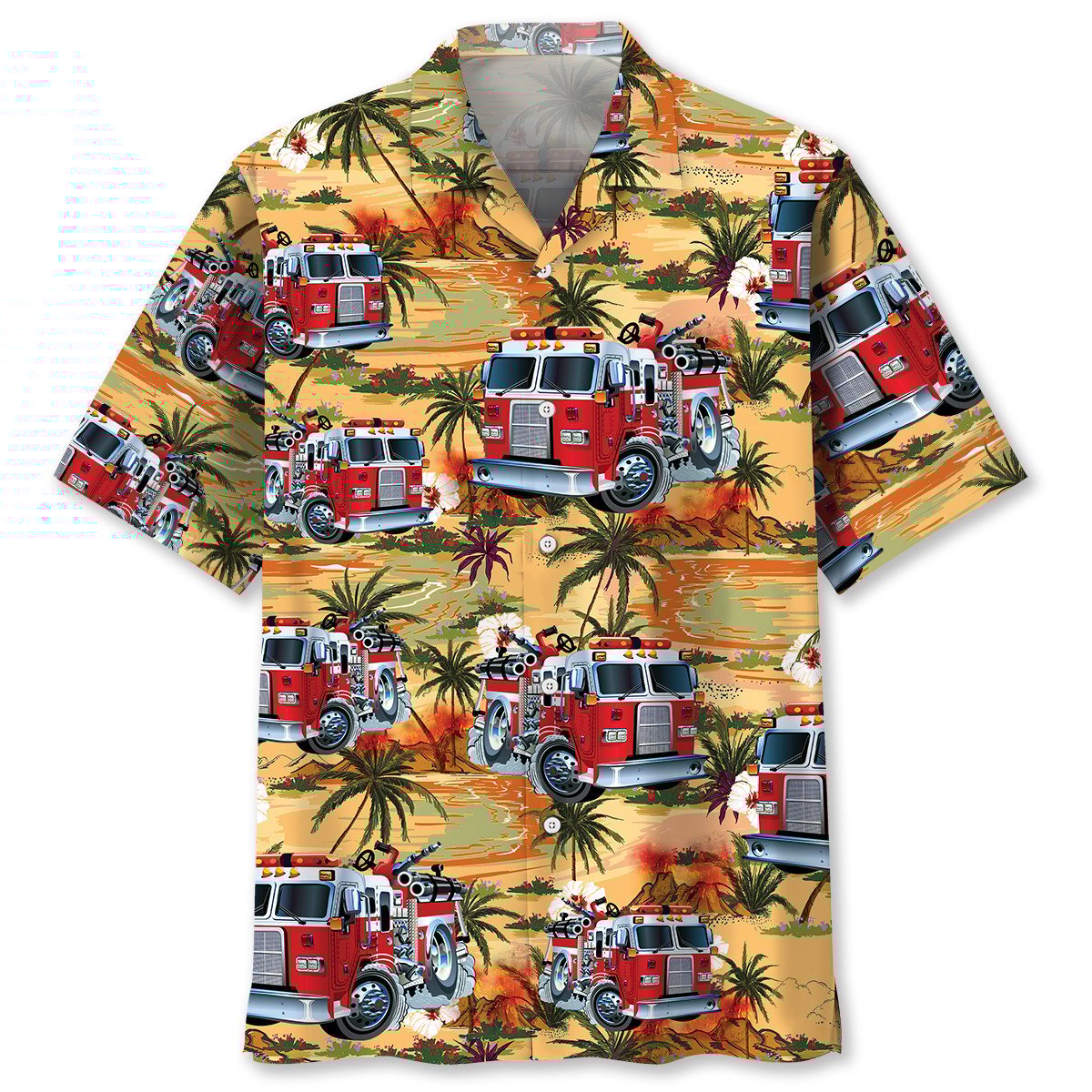 Firefighter Truck Hawaiian Shirt
