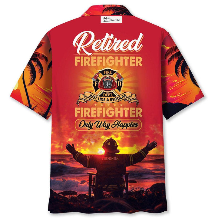 Firefighter Retirement Pocket Hawaiian Shirt