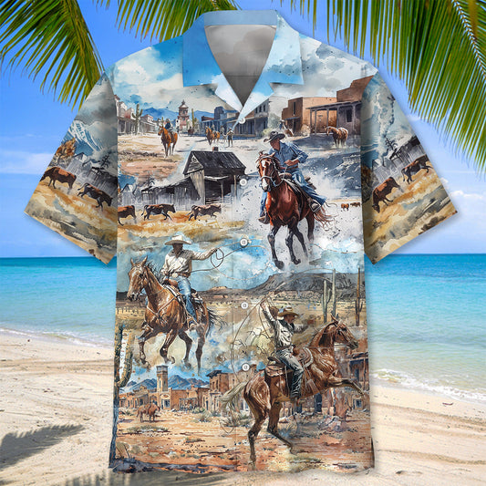 Cowboy Life Vintage Art Hawaiian Shirt