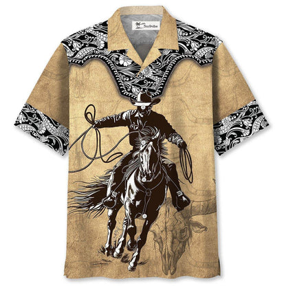 Vintage Cowboy Hawaiian Shirt
